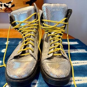 Dr Martens Metallic Snakeskin Boots